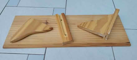 Photo of free Pine shelf with brackets, 58.5 x 19 cm (Woosehill RG41) #1