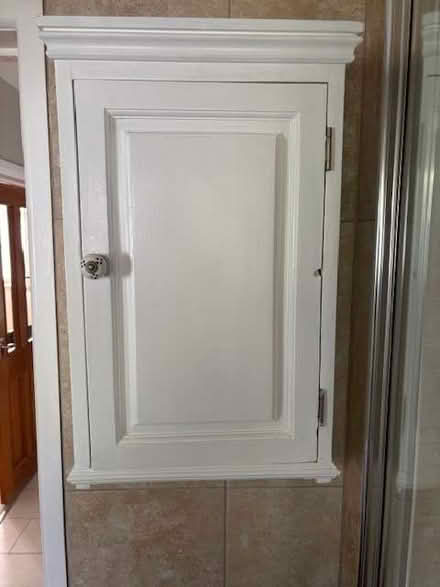 Photo of free Wall cupboard - pine painted white (Stanpit BH23) #1