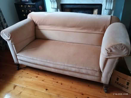 Photo of free A gold/ mustard colour sofa in good condition . (New Cross SE14) #1