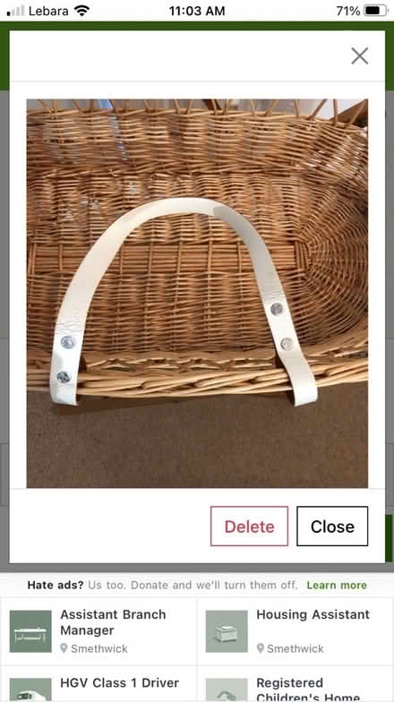 Photo of free Moses basket (Harborne B17) #2