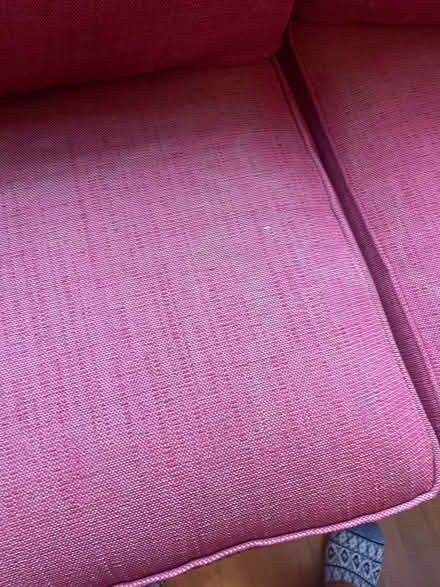 Photo of free Red 2/3 seater fabric sofa (Manston LS15) #4