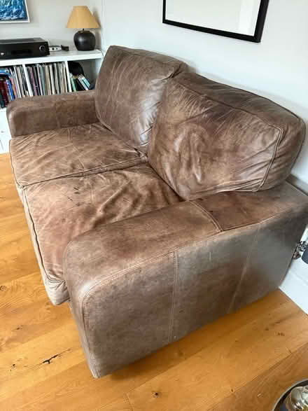 Photo of free Leather sofa (Lower Buckland SO41) #3