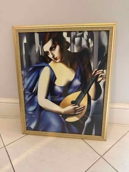 Photo of free 1920s Tamara DeLempika Print in brass tone frame 57 x 47 cm (Earls Court SW10) #1