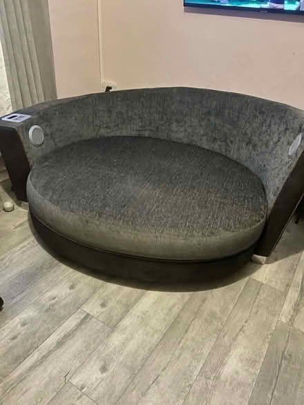 Photo of free Media sofa - dark grey material (Ratby Leicester LE6) #3