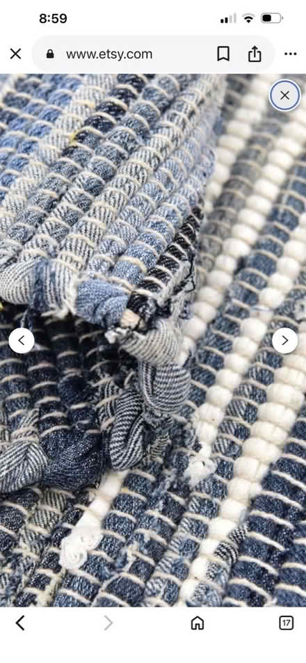 Photo of free 2 indian cotton blue rugs (surbiton KT5) #1