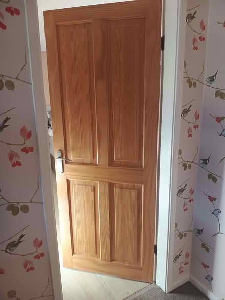 Photo of free 10 pine doors (3 glazed) with handles and hinges (Atch Lench WR11) #2