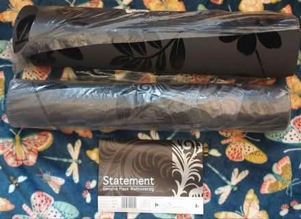 Photo of free 2 rolls black flock wallpaper (Parkstone, Poole, BH14) #1
