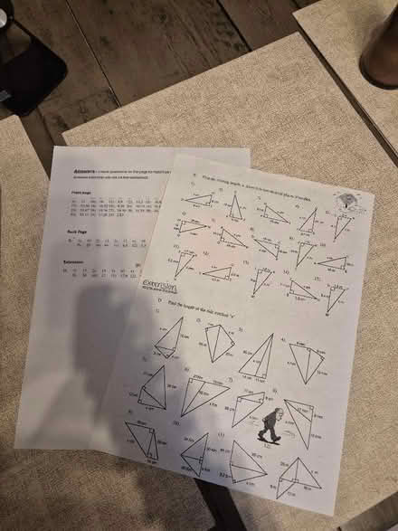 Photo of free Pythagoras Worksheet (Becontree RM8) #2