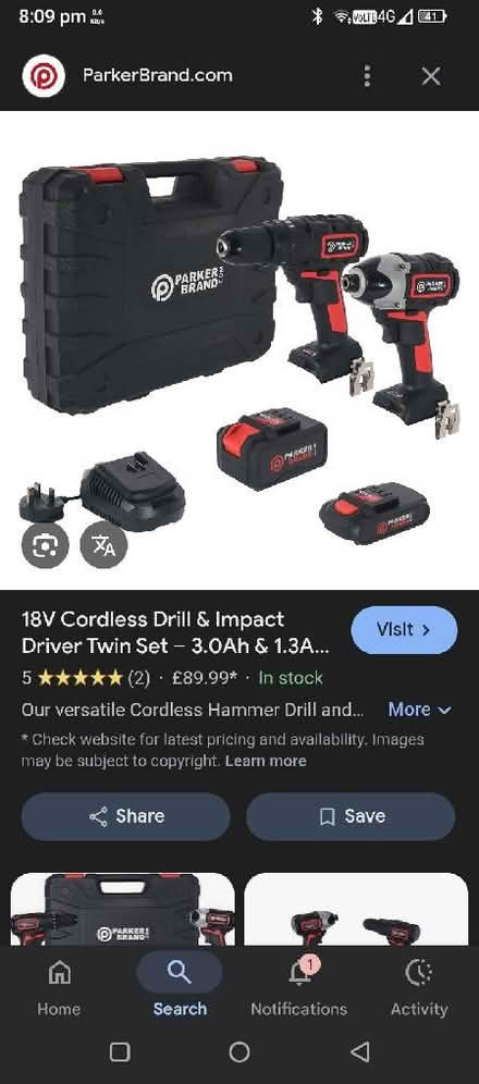 Photo of cordless drill and impact driver (St Helens TN35) #1