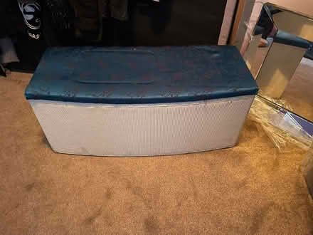 Photo of free Lloyd loom ottoman bedding storage (OL5 Mossley) #2