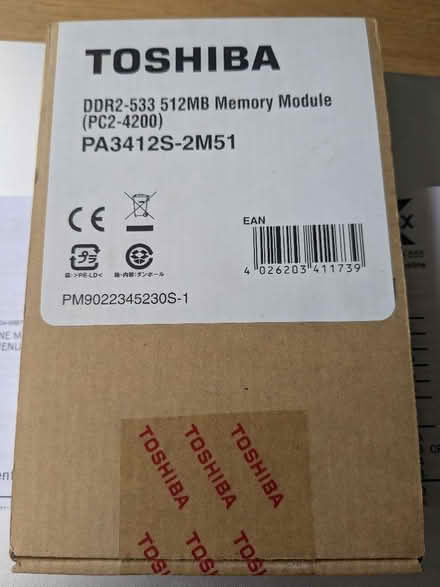 Photo of free Toshiba memory module (Fleetville AL1) #1
