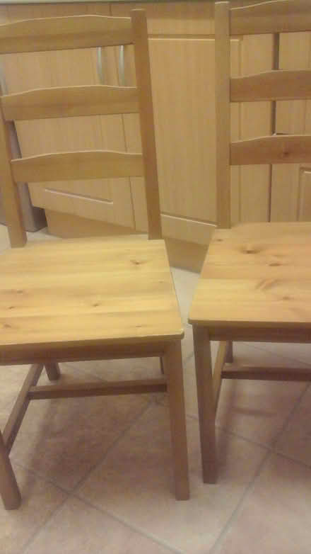Photo of free 2 x wooden chairs (Shawlands) #3