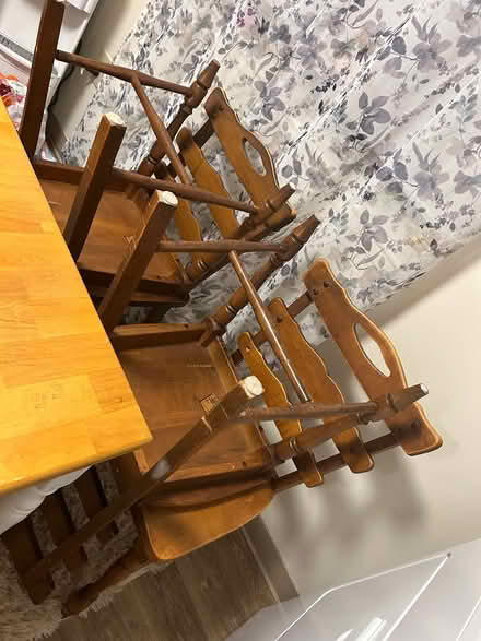 Photo of free Kitchen table and chairs and lamp (Holbrook) #4