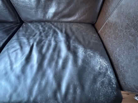 Photo of free Brown leather 2/3 seater sofa (Armley LS12) #1
