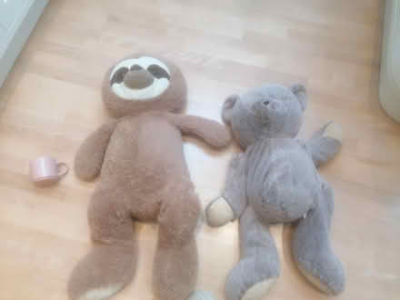 Photo of free sloth and teddy cuddly teddies (Bramley LS13) #1