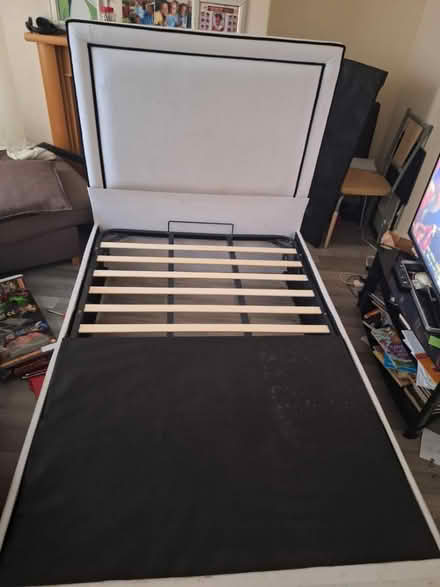 Photo of free White Double duvan bed (Tyldesley M29 8) #1