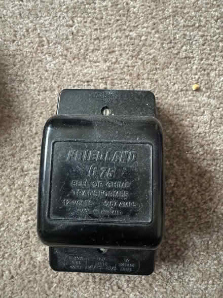 Photo of free Friedland C75 bell or chime transformer 12v (Kelvedon CO5) #1