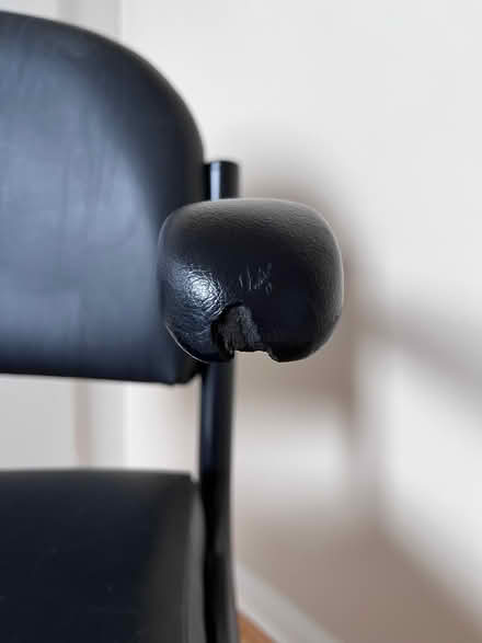 Photo of free Four leather chairs (Milwich ST18) #3