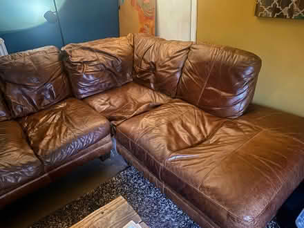 Photo of free Leather Right Hand Chaise Sofa (Dowgang Hush CA9) #1
