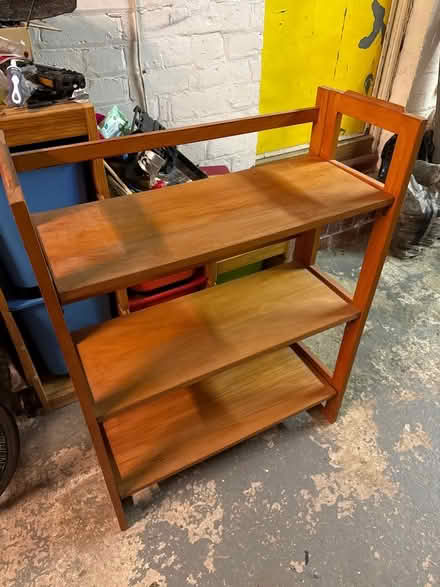 Photo of free Set of folding hardwood shelves h93 x w70 x d29 (Formby L37) #1