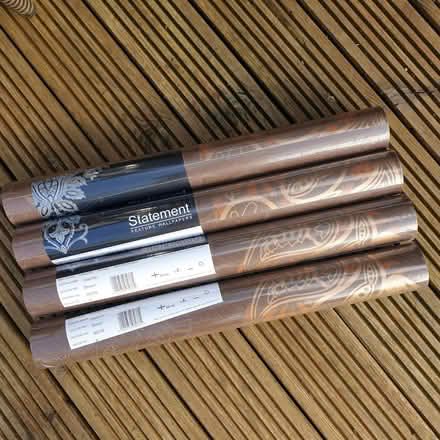 Photo of free 4 rolls of brown & gold wallpaper (Parkstone, Poole, BH14) #1
