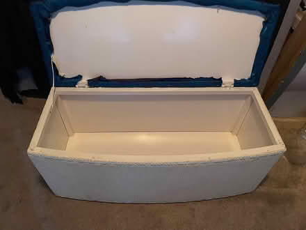 Photo of free Lloyd loom ottoman bedding storage (OL5 Mossley) #1