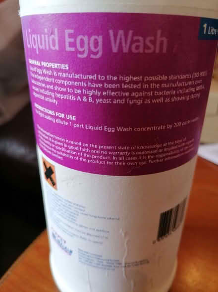 Photo of free 1 litre liquid egg wash (Prescott SY4) #1