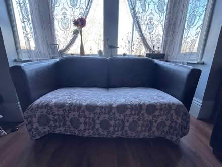 Photo of free Brown leather 2/3 seater sofa (Armley LS12) #2