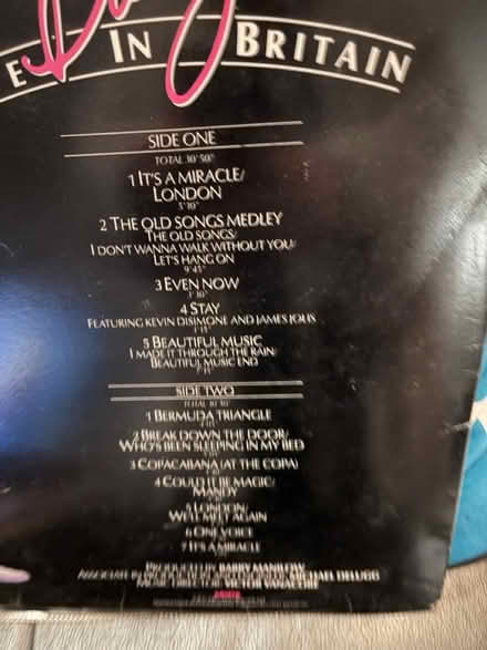 Photo of free Barry Manilow LP (Westbury Wilts BA13) #2