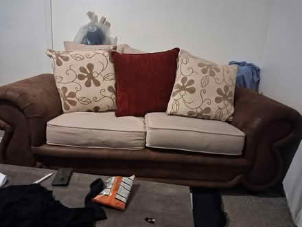 Photo of free Red and Brown Sofas (BD5) #1