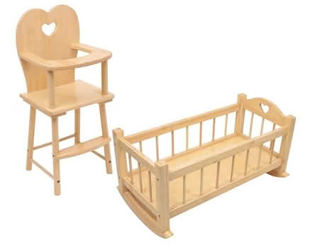 Photo of dolls cot & high chair (CB4 3) #1