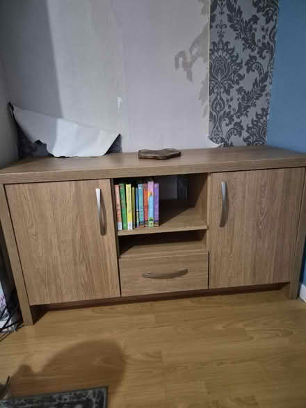 Photo of free Wooden tv stand (LE77AD) #1
