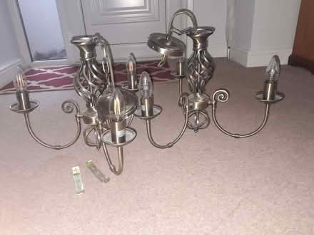 Photo of free pair of light fittings metallic (Radbrook SY3) #2