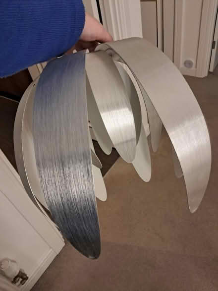 Photo of free Silver metal ceiling light shade (Westhampnett) #2