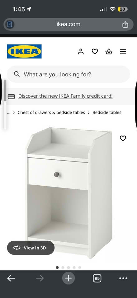 Photo of free Ikea bed side table (Millwall E14) #1