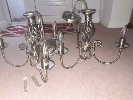 Photo of free pair of light fittings metallic (Radbrook SY3) #1