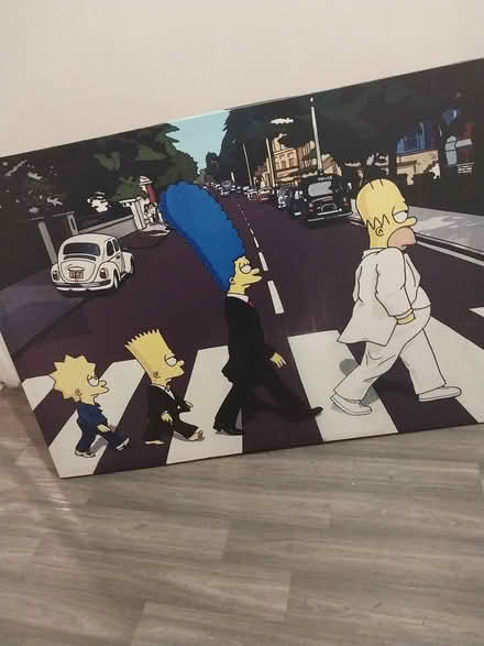 Photo of free Large Simpsons , Abbey road canvas (Leicester) #1