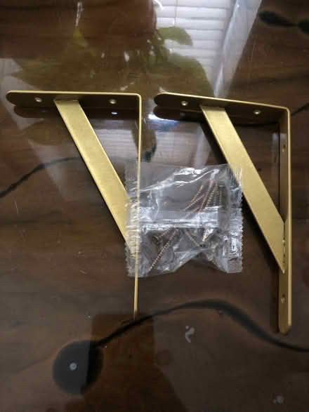 Photo of free Gold shelf brackets (Cavendish DE23) #2