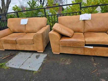 Photo of free Brown Leather Furniture (EH6 Pillans Walk) #1