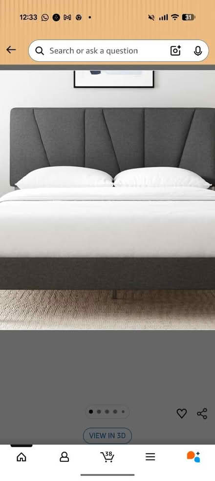 Photo of free Upholstered single bedframe (yapton) #3