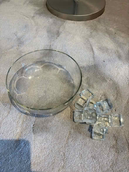 Photo of free Glass bowl and glass cubes (Erith DA17) #1