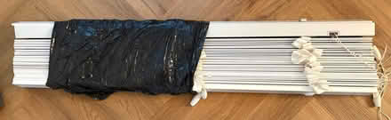 Photo of free White wood venetian blind, 50mm slats. (Burton Joyce NG14) #1