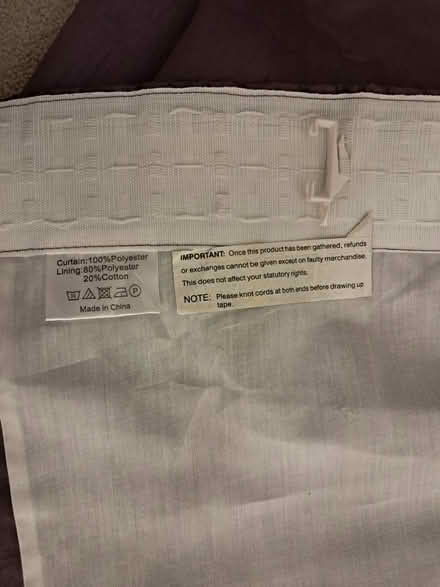 Photo of free Pair of long shiny purple curtains (Westhampnett) #4