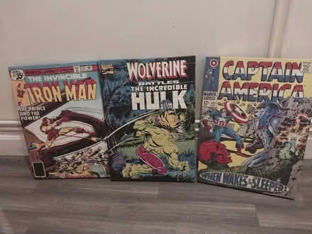 Photo of free 3 super heroes canvas,24x 46 cms (Leicester) #1