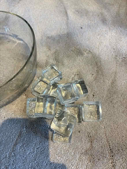 Photo of free Glass bowl and glass cubes (Erith DA17) #2