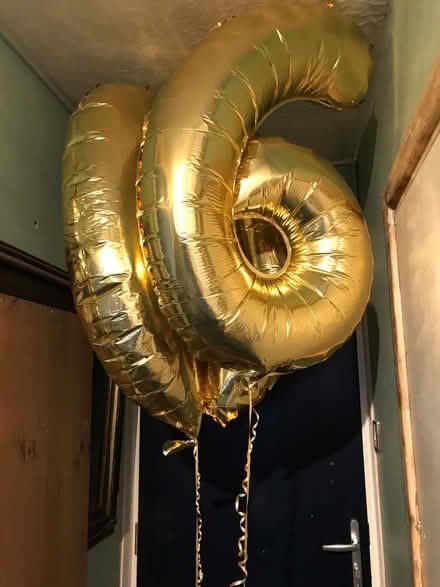 Photo of free 60/90 gold balloons (Hammersmith W6) #1