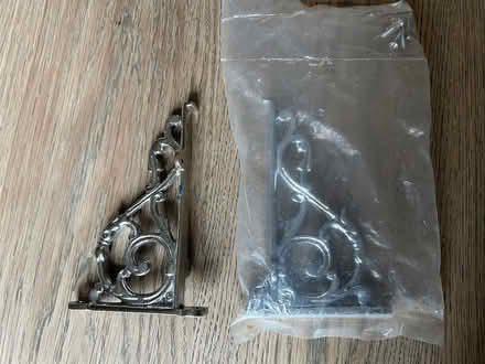 Photo of free Chrome plated shelf brackets (Tooting Bec/Balham SW17) #1