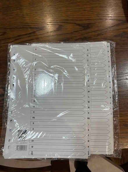 Photo of free A4 alphabetic dividers (Malvern Link WR14) #1