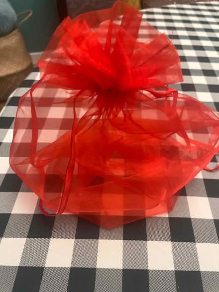 Photo of free 2x organza bags Red & White (Newburgh WN8) #3