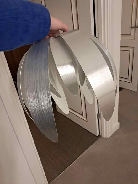 Photo of free Silver metal ceiling light shade (Westhampnett) #1